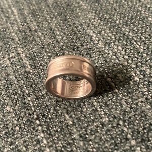 Vintage Authentic COACH Est 1941 Wide Band Ring 925 Sterling Silver
